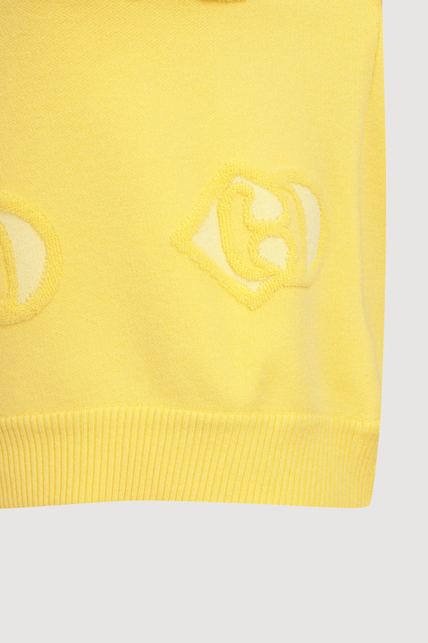 LUCKY CHOUETTE - 스웨터 - Emblem Weaves Knit Pullover (yellow)