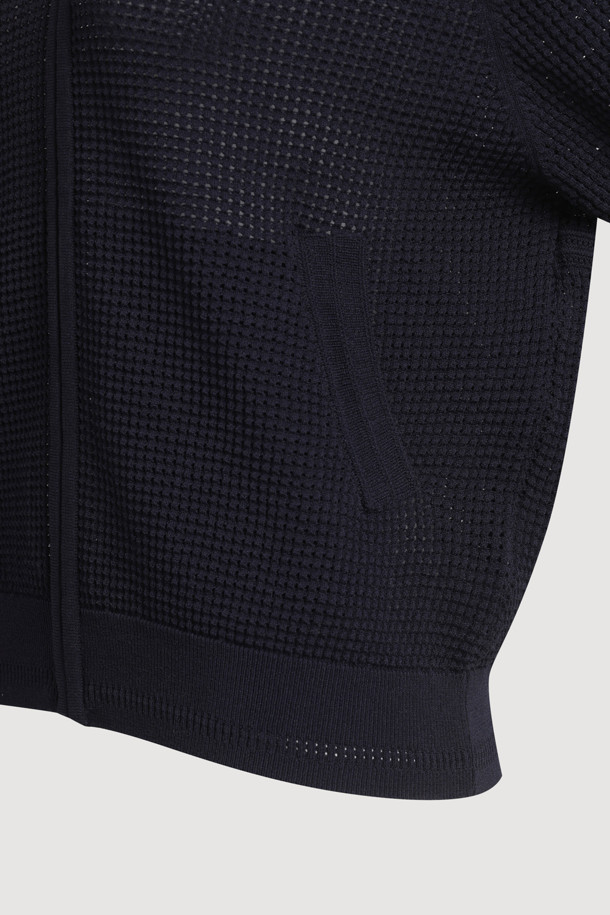 LUCKY CHOUETTE - 가디건 - Sailor Crochet Knit Cardigan (dark navy)