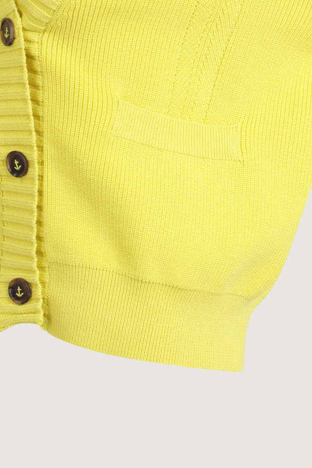 LUCKY CHOUETTE - 가디건 - [Atelier] Back Anchor Point Cardigan (yellow)