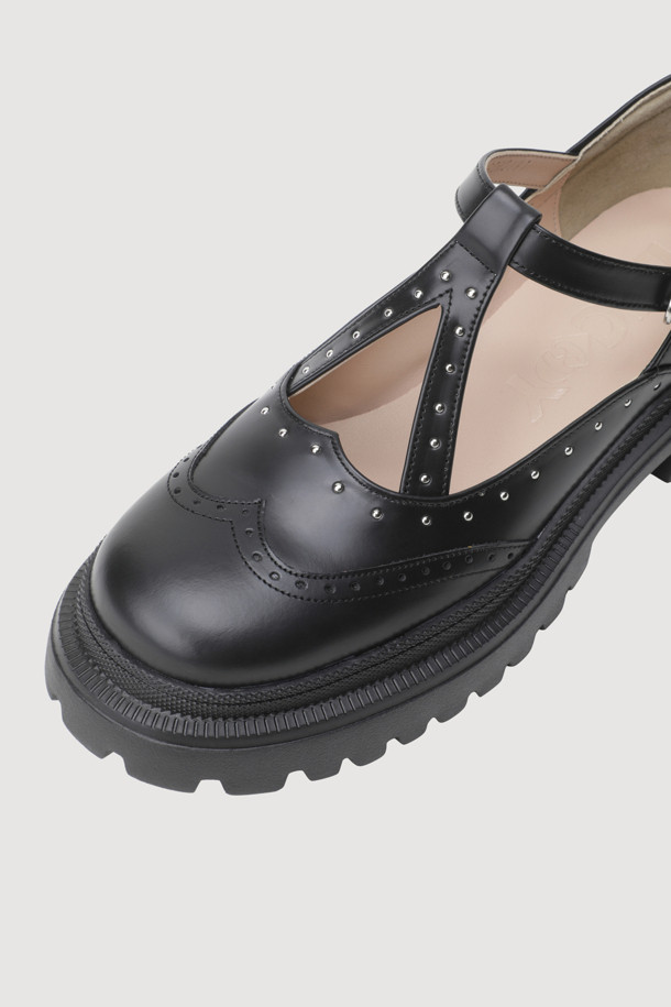 LUCKY CHOUETTE - 로퍼 - Stud Maryjane Loafers (black)