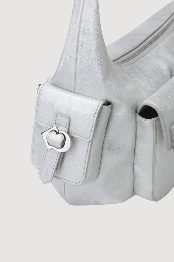 LUCKY CHOUETTE - 토트백 - Medium Pocket Hobo Bag (white)