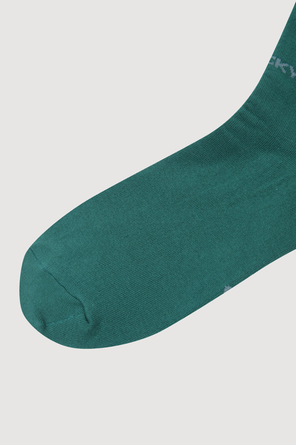 LUCKY CHOUETTE - 양말 - Lettering Basic Socks (green)