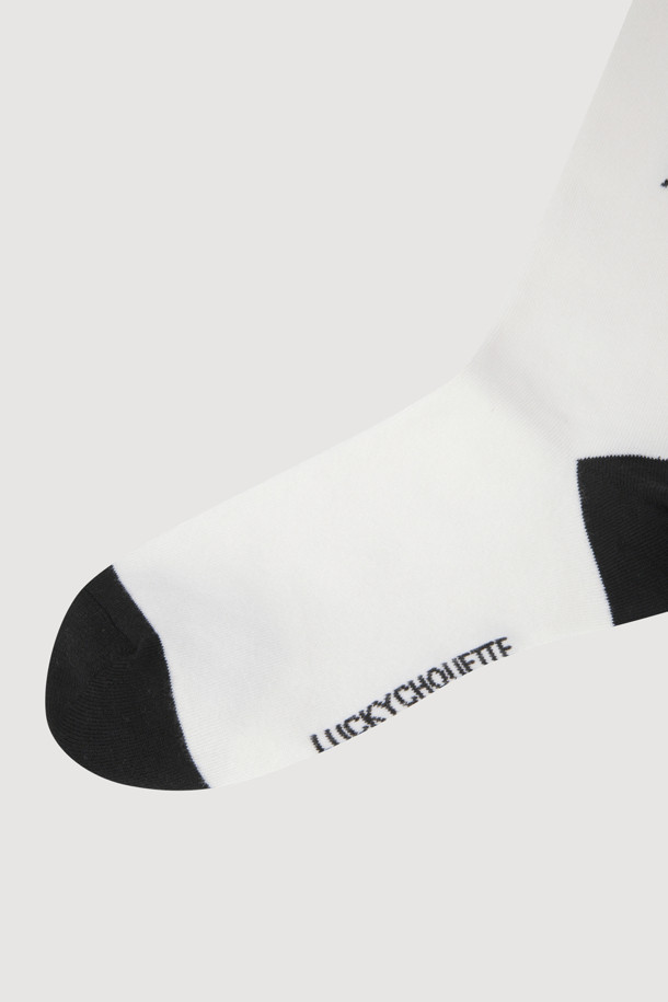 LUCKY CHOUETTE - 양말 - Ribbon Point Socks(white)