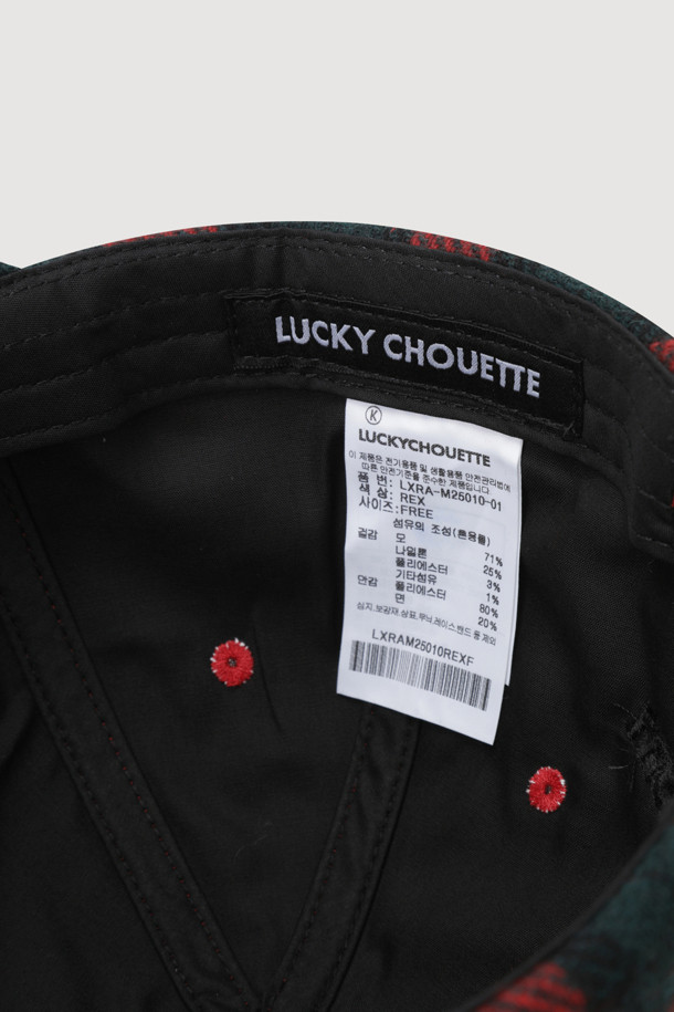 LUCKY CHOUETTE - 모자 - [Holiday Edition] Chouette Check Ball Cap (red)