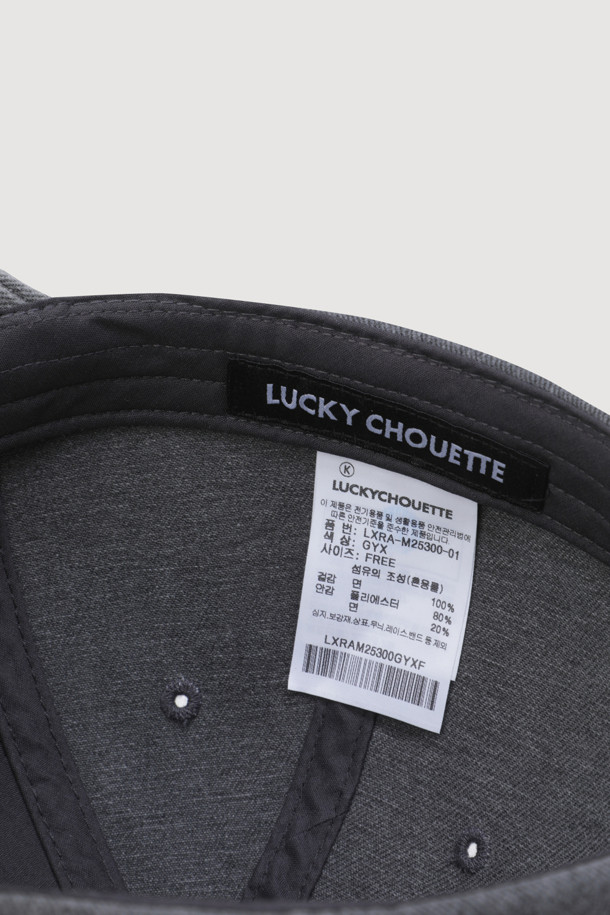 LUCKY CHOUETTE - 모자 - Vintage Lettering Washing Ball Cap (grey)