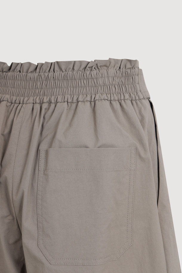 LUCKY CHOUETTE - 스커트/팬츠 - 2 Pintuck Banding Belt Wide Pants (khaki)