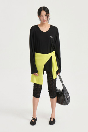 Lace Banding Leggings (black)