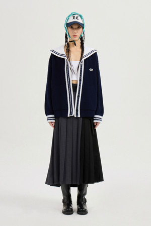 Mini Sailor Knit Cardigan (navy)