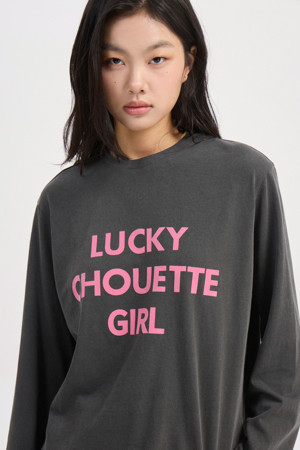 Lettering Point Long Sleeve T-shirt (dark grey)