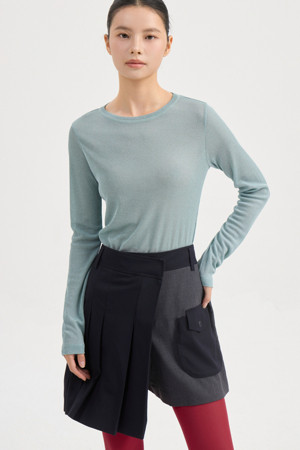 Metal Slim Fit Long Sleeve T-shirt (mint)