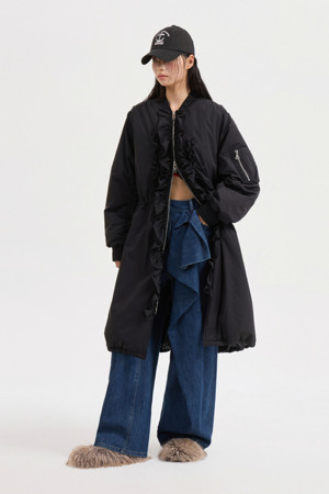 [Re-Order] [Atelier] Frill Detail Long Padding Jumper