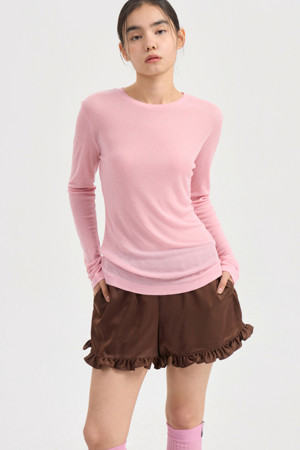 Slim Fit Long Sleeve T-shirt (pink)