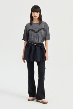Layered Decoration Skirt (black)