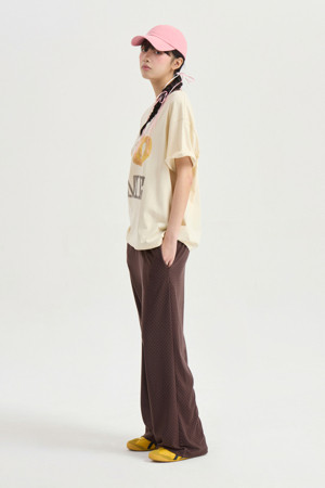 Chouetties by LUCKY CHOUETTE_Pattern Jersey Long Pants (brown)