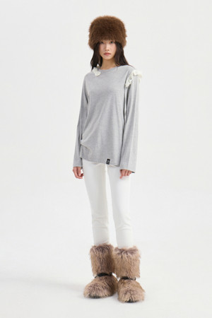 Back Banding Denim Jeggings Pants (ivory)