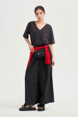 Tuck Point Wide Banding Pants (black)