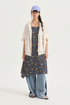 Big Pocket Zip Up Jumper (ivory)
