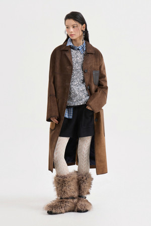 [Atelier] Real Suede Long Coat (brown)