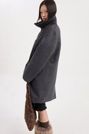 Chouetties by LUCKY CHOUETTE_Half Double Coat (melange grey)