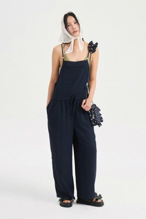 Sleeveless Solid Jumpsuit (dark navy)