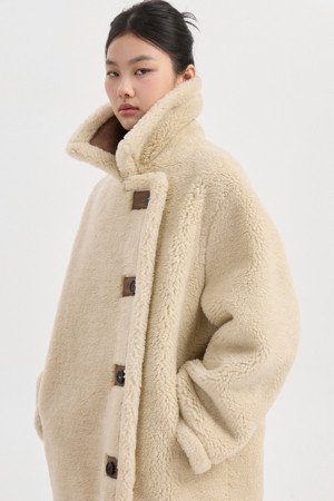 Fake Fur Teddy-bear Coat (light beige)