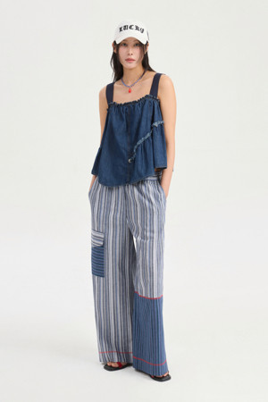 Denim Bustier Top (dark blue)