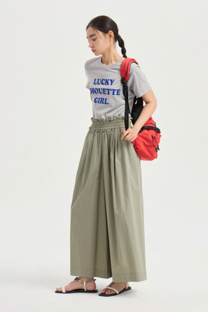 Tuck Point Wide Banding Pants (light khaki)