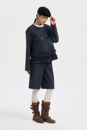 Frill Point Bermuda Shorts (navy)