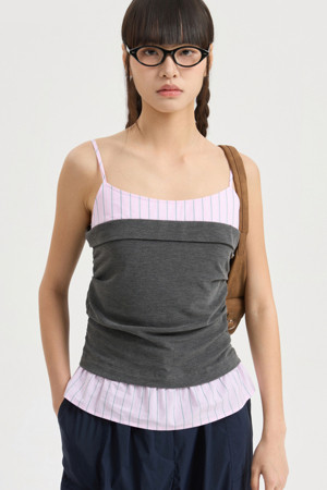 [Re-Order] Stripe Colored Sleeveless T-shirt