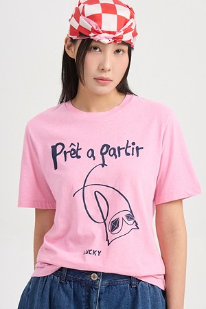 Chouette Point Basic Fit Half Sleeve T-shirt (pink)