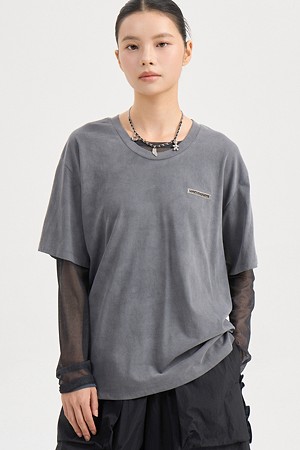 Mesh Long Sleeve T-shirt (grey)