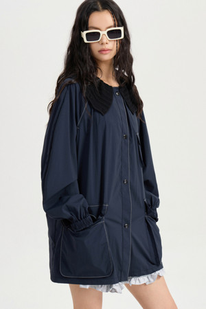Knit Collar Jumper (dark navy)