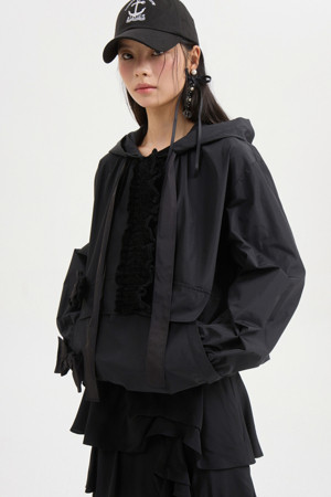 [Re-Order] [Atelier] Hood Anorak Jumper (black)