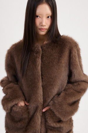 Chouetties by LUCKY CHOUETTE_Fake Fur Jacket (brown)