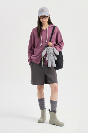 Chouetties by LUCKY CHOUETTE_Easy Banding Graphic Shorts (grey)