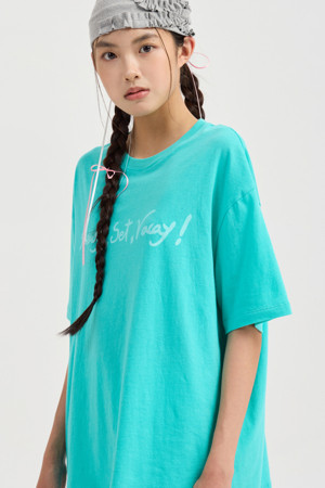 Chouetties by LUCKY CHOUETTE_Lettering Basic Fit Half Sleeve T-shirt (mint)