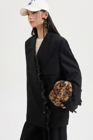 [Re-Order][Atelier] Frill Detail Tailored Jacket (black)