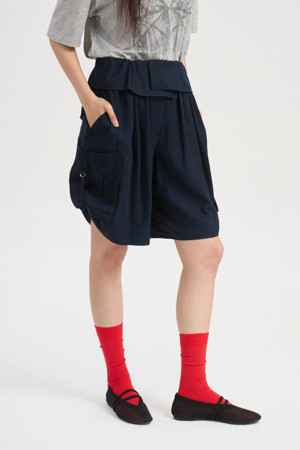 Obi Point Banding Shorts (dark navy)