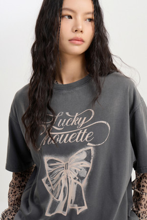 Pigment Loose Fit Half Sleeve T-shirt (grey)