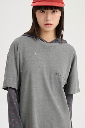 Hotfix Point Half Sleeve T-shirt (grey)