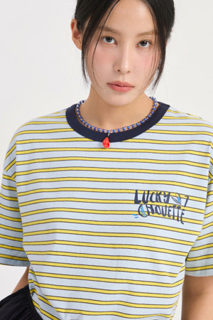 MARGARIN FINGERS ♥ HEART CUPID T-SHIRT /追跡付 Green and peach shiny heart – ArrrT