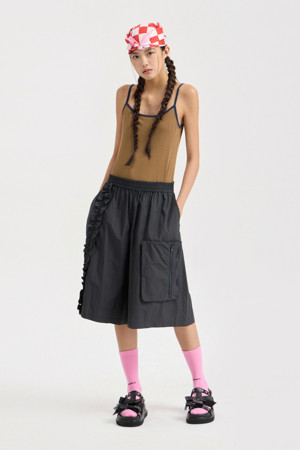 Coloring Point Sleeveless T-shirt (brown)