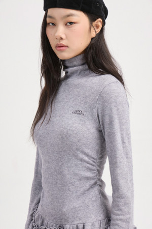 Frill Point Metal Long Sleeve T-shirt (grey)