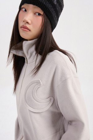 Chouetties by LUCKY CHOUETTE_Moon Motive Fleece Jumper (light beige)