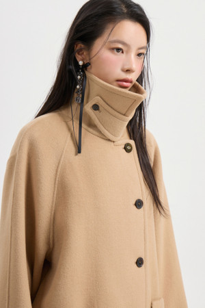 [Re-Order] Buckle Collar Half Coat