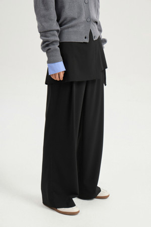 Detachable Wrap Detail Pants (black)