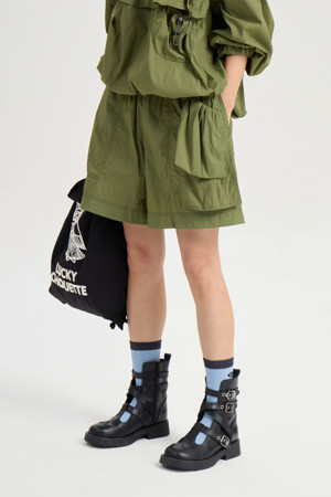 Ribbon Point Banding Shorts (olive)