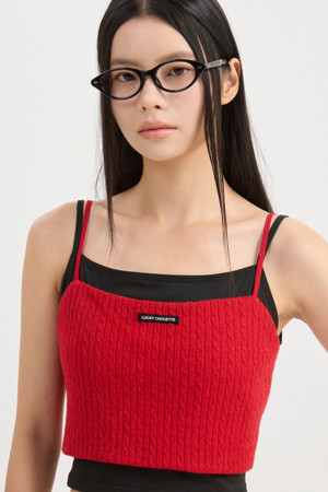 Label Point Jersey Top (red)
