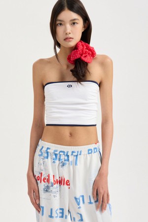 Emblem Point Jersey Top (white)