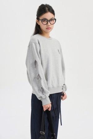 Ribbon Point Sweatshirts (melange grey)